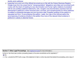 Google Conceals Wrongdoing Canada Tribunal