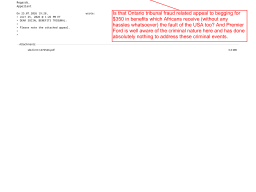 Canada Cash Benefits Fraud