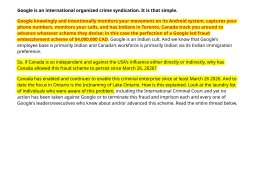 Google Conceals Wrongdoing Canada Tribunal