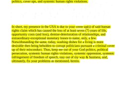 American Ongoing Human Rights Cover Up